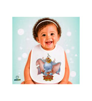 Dumbo Keten Bebek Mama Önlüğü – Yumuşak, Emici, Yıkanabilir, Özel Tasarım P047