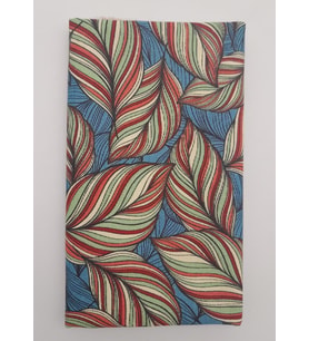 Angel Çanta Aksesuar 90X50 Cm Duck Astarlık Kumaş Sarma Yaprak Mavi Yeşil Desenli No:18