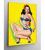 Kanvas Tablo Bikinili Pin Up Kızı