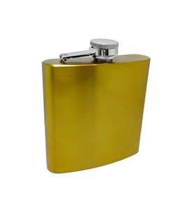 Çelik Sarı 6 oz 180 ml içki Matarası py49sr
