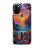 GM 21 Plus Kılıf HD Resim Baskılı Manzara Kedi StKd -096