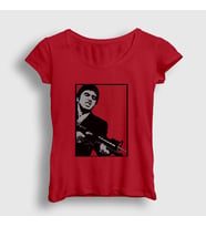 Presmono Kadın Kırmızı Fire Film Scarface T-Shirt 250773tt