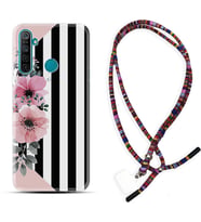 Realme 5i 5 Pro 6i 7 Pro 8 Kılıf Boyun Asklı Rasta Silikon Flowers 4 1390