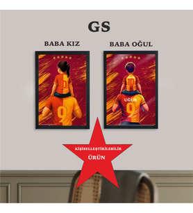 TARAFTAR KİŞİYE ÖZEL BABA KIZ BABA OĞUL RESİM ÇERÇEVESİ 20*30