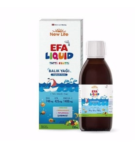 New Life EFA Liquid Tutti Frutti Balık Yağı Şurubu 150ml