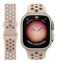 Apple Watch 44mm Uyumlu Kordon Silikon Esnek Yumuşak Delikli Spor KRD-02 Kayış