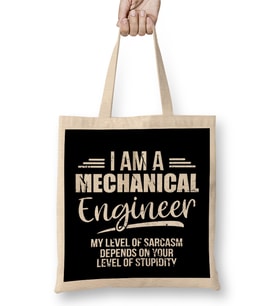 I Am A Mechanical Engineer 07 Bez Çanta Uzun Saplı