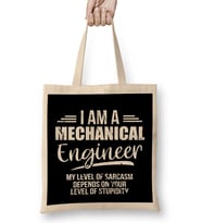 I Am A Mechanical Engineer 07 Bez Çanta Uzun Saplı