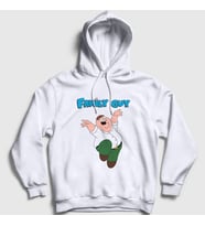 Presmono Unisex Beyaz Peter Griffin Family Guy Kapüşonlu Sweatshirt 300751tt