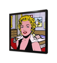 Marliyn Monroe Soyut Resim Çerçeveli Cam Tablo