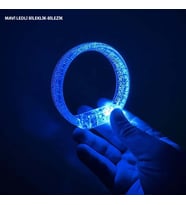 Mi Led Işıklı Baskı Yapılabilen Pilli Bileklik Bilezik 1,5 cm Genişlik