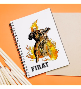 Hayalet Sürücü Tasarımlı Kişiye Özel Defter
