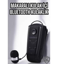 Makaralı Bluetooth Kulaklık Çağrı Cevaplama Kablolu Uzun Pil Ömrü