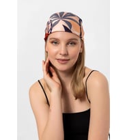 Yaprak Desen Kiremit Fular Bandana (Karışık)