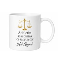 İsme Özel Savcı Yazılı Kupa Bardak Hediye Savcıya Özel Tasarım