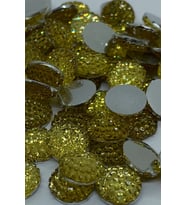 Süsleme Taşı Yuvarlak Sarı 10mm Polyester Taş 4000 Adet