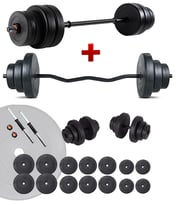 Ecgspor 88 KG Z BAR Halter Seti ve Dambıl Seti Ağırlık Fitness Seti