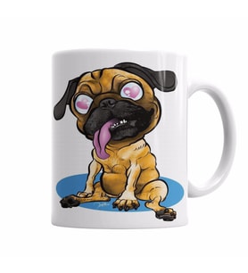 Pug Love Kupa Bardak Porselen