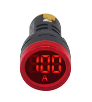 Pano Tipi Dijital Ampermetre  22mm Ø  100A  Ledli  Kırmızı
