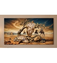 Twistify -Zaman Çekirdeği – 3D Efektli Sürreal Duvar Saati Özel Tasarım 90x60 cm