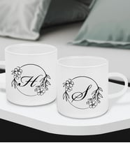 BK Gift Kişiye Özel Harfli 2’li Buzlu Cam Türk Kahvesi Fincanı-3, Sevgiliye Hediye, Arkadaşa Hediye, Anneye Hediye, Ofis Hesiyesi