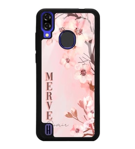 Reeder P13 Blue Uyumlu Dikey Sakura Tasarımlı Glossy Telefon Kılıfı