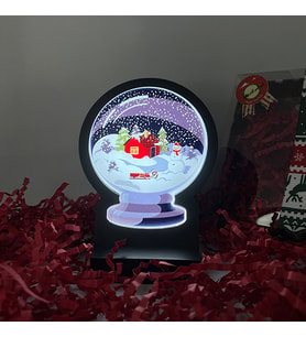 Xmas Yılbaşı Masaüstü Led Lamba/gece Lambası/usb’li Ve Uv Baskılı (leon—led Ile Neon Görünüm)