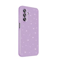 Galaxy A26 Kılıf Kamera Korumalı Simli Parıltılı Lüks Silikon (Lila)