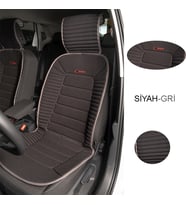 Space Bumerang Oto Koltuk Minder 2 li Set Ön Takım Siyah Renk Gri Şeritli Fiat Marea