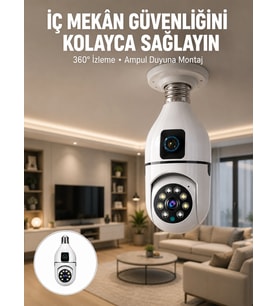 Tak Çalıştır Ampul Kamera - Full Hd 1080p Kablosuz Güvenlik Çözümü Yeni Nesil