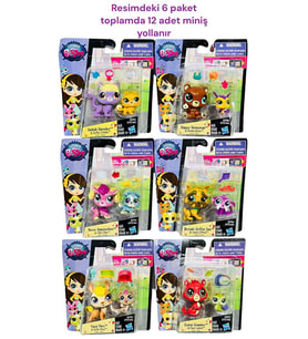 Littlest Pet Shop Miniş Oyuncak Aksesuarlı Set Toplamda 12 Adet Birlikte Orijinal