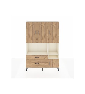 Arges Gardrop 7 Raflı 2 Çekmeceli 4 Kapaklı 132x30x195 Aytaşı-Çam