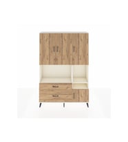 Arges Gardrop 7 Raflı 2 Çekmeceli 4 Kapaklı 132x30x195 Aytaşı-Çam