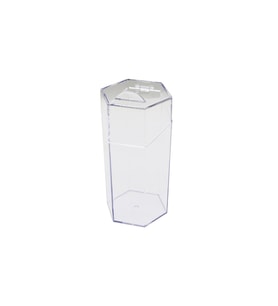 Makyaj Fırça Organizer, Mika Kristal, Kapaklı, 6 Geni, 10x8.9x20cm, 24'lü Set