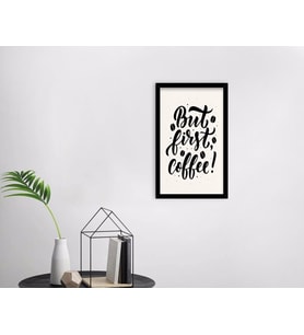 BK Home Coffee Tasarımlı Dekoratif Ahşap Siyah Çerçeveli Tablo-46