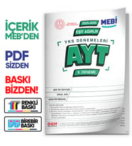 2026 ÖSYM YKS-AYT EŞİT AĞIRLIK MEBİ ONLİNE Türkiye Geneli 6. Deneme Büyük Boy Renkli BASKI ÜCRETİ