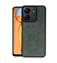 Xiaomi Redmi 13c Kılıf Aras Deri Kapak - Koyu Yeşil
