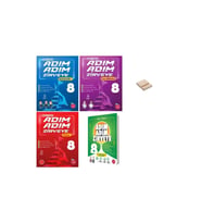 LGS 8. Sınıf Adım Adım Matematik Fen Türkçe ve İnkılap Konu Anlatımlı 4lü Set