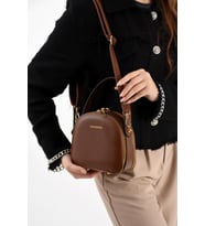 Eliza Oval Formlu Şık Günlük Kadın Omuz Çantası BP-4855O (Taba)
