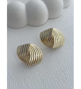 Özel Seri Tırtık Model X Tasarım Gold Küpe