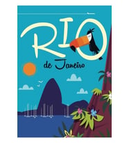 Rio De Janeiro Afiş Tablo Ahşap Poster Dekoratif