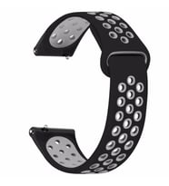 Microsonic Samsung Galaxy Watch Active 2 40mm Rainbow Sport Band Kordon Siyah Gri
