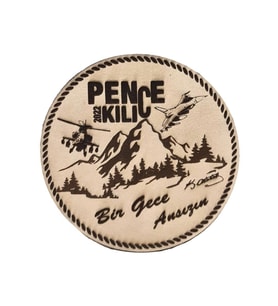 PENÇE KILIÇ HAREKATI - Deri PEÇ - Arma - Askeri Patch (Bej)