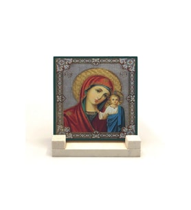 Meryem Ve Isa Görseli Baskılı Taş Masaüstlük 10x10