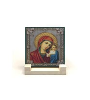 Meryem Ve Isa Görseli Baskılı Taş Masaüstlük 10x10