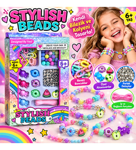 Stylish Beads Bilezik ve Kolye Yapım Seti Renkli Boncuklu Takı Tasarım Seti