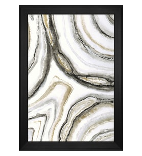 Soyut Şekiller Motifli Kanvas Tablo 50 x 70 cm Siyah Çerçeve