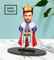 Kendin Tasarla Kral Tasarımlı Karikatür Biblo