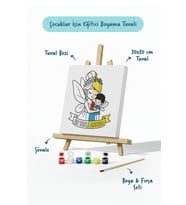 Çocuklar İçin Anneler Günü Boyama Tuvali – Şövaleli Boya Seti 20x20 cm