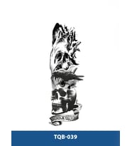 TQB-039 KURUKAFA DALGA DESEN GEÇİCİ KOL DÖVMESİ-TATTO